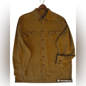 Clearwater Outfitters Men’s Long Sleeve Button Down Shirt 100% Cotton (denim)